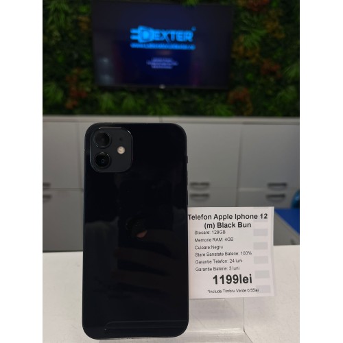 Telefon Apple IPhone 12 M Black Bun