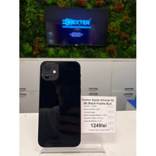 Telefon Apple IPhone 12 M Black Foarte Bun 1249