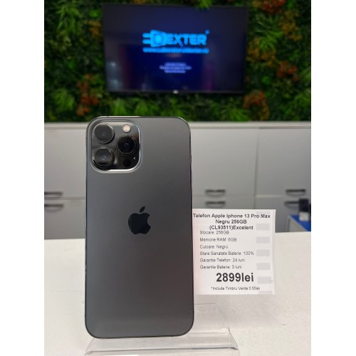 Telefon Apple IPhone 13 Pro Max Black 256GB CL93511