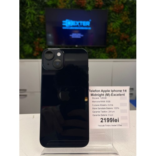 Telefon Apple IPhone 14 Midnight M Excelent Telefon Apple IPhone 14 Midnight M Excelent