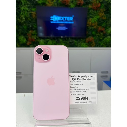 Telefon Apple IPhone 15 M Roz Telefon Apple IPhone 15 M Roz