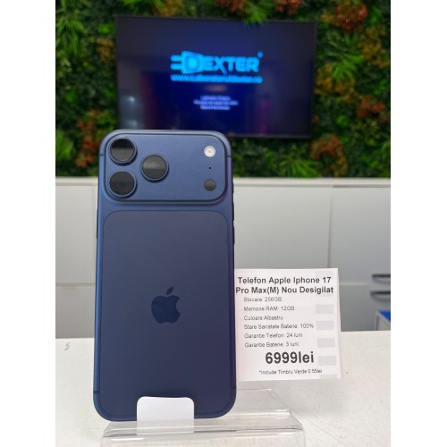 Telefon Apple IPhone 17 Pro Max M Blue Telefon Apple IPhone 17 Pro Max M Blue